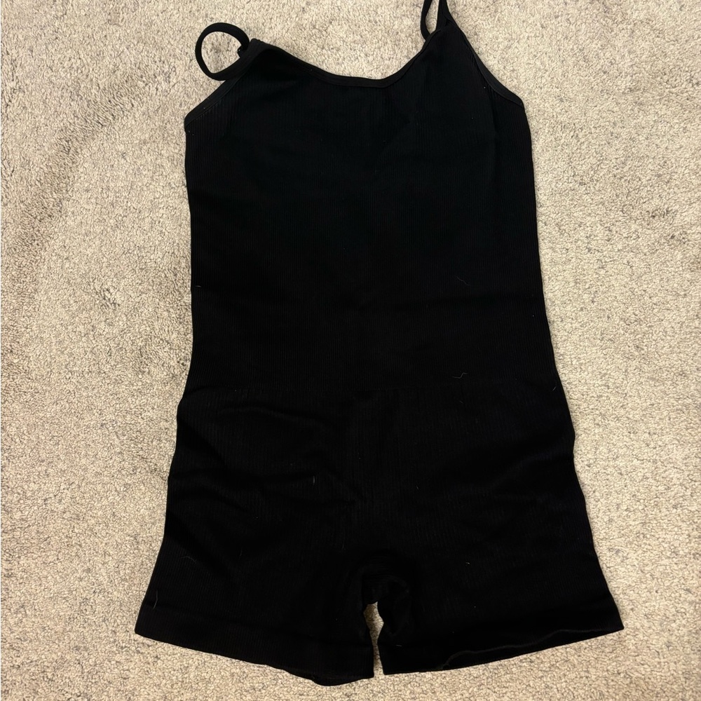 Black athletic romper